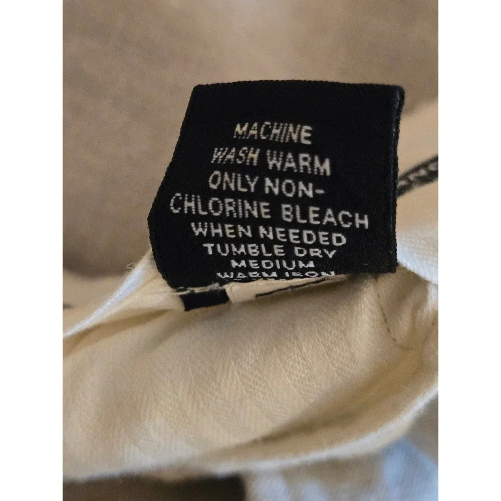 Murano Mens 100% Linen Pleated Dress Pants 38x32(30) Oatmeal Beige Straight Leg